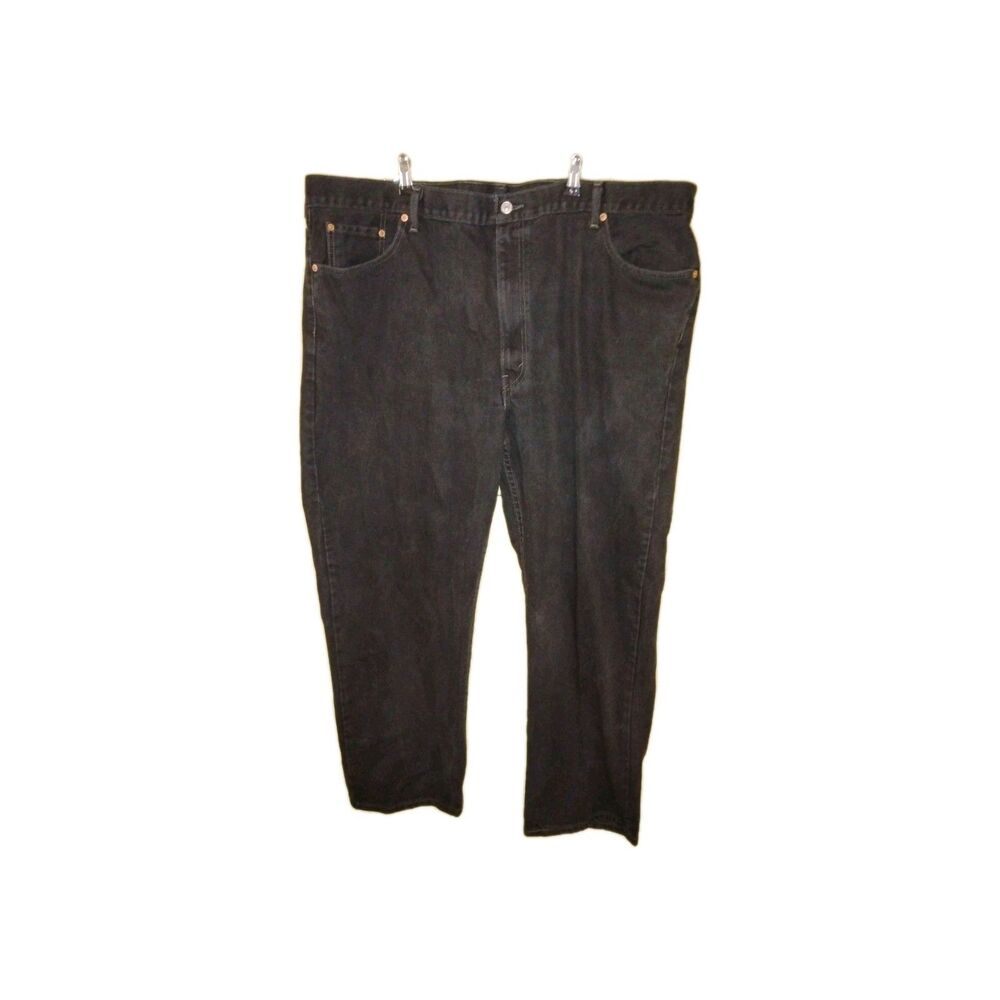 Levi's 550 Jeans Mens 48x30 Relaxed Fit  Black Cotton Denim Casual Work
